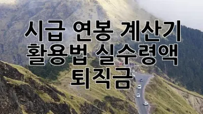 시급 연봉 계산기 💯 활용법 (실수령액, 퇴직금)